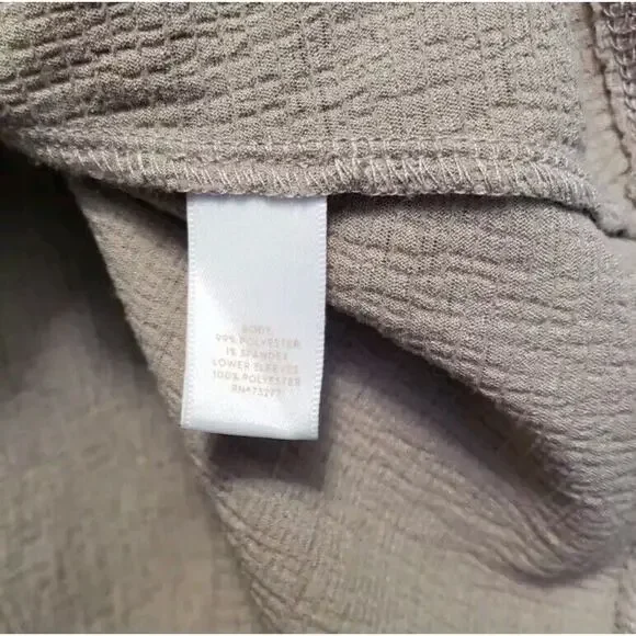 Lauren Conrad Gauzy Top Women's Size Small Taupe Sheer Bell Sleeve Blouse - Picture 8 of 10